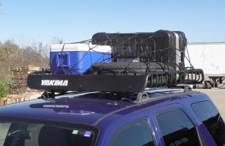 Rooftop Cargo Basket Loaded with Gear