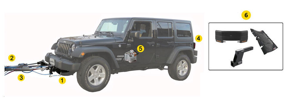 Jeep Wrangler JK Flat Tow Components