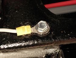 white wire grounded to vehicle frame