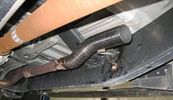 New extension pipe installed in the exhaust system