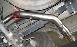 New tailpipe installed in the exhaust system
