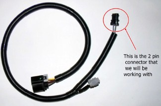 Connector on wiring harness