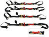 ShockStrap ratchet tie-downs with shock absorbers.