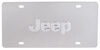 DWD Plastics stainless steel JEEP logo license plate.