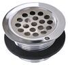 JR Products RV shower drain with strainer.