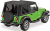 Lime green jeep. 