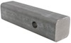Curt solid steeel 2" hitch bar with raw finish.