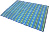Camco blue, orange, yellow, and green  striped RV handy mat.