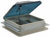 Ventline Ventadome trailer roof vent with open vent cover.