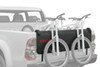Yakima Crashpad tailgate pad and bike carrier holding 2 bikes. 