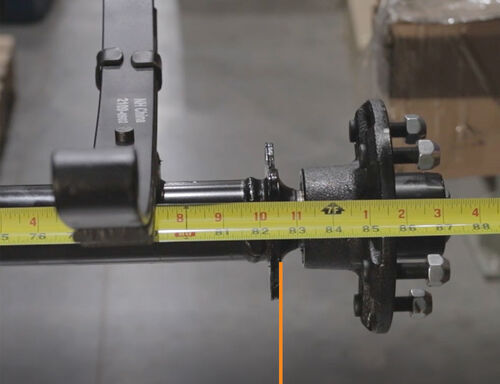 Right side brake flange measurement