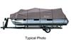 Classic Accessories StormPro pontoon boat cover on trailered pontoon.