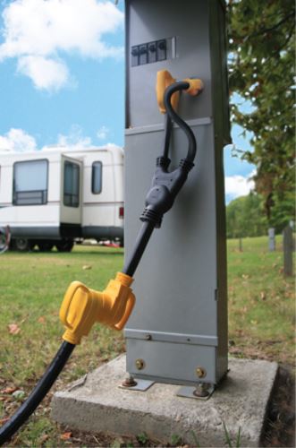 RV Power Pedestal at Campground