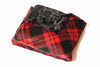 Camp Casual red and black plaid throw blanket.