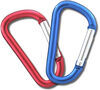 Red and blue Coghlan's carabiners.