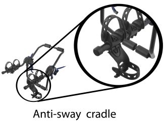 Closeup of anti-sway cradle