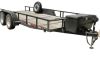 Two-axle flatbed utility trailer