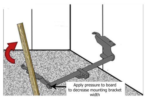 Use Wall to Straighten Mounting Bracket