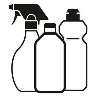 Illustration of Cleaning Bottles and Sprayers