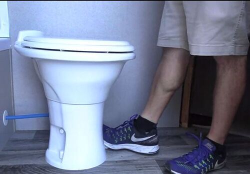 Flushing RV Toilet