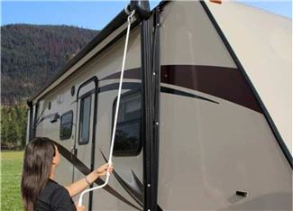 RV Awning Rod In Use