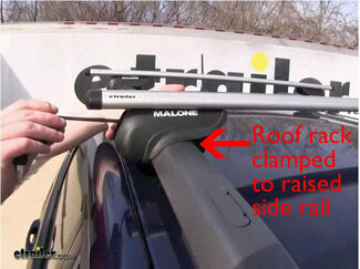 Roof Rack Clamped to Raised Side Rail