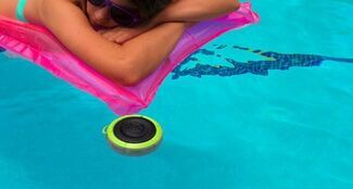 Scosche Speaker Floating in Pool