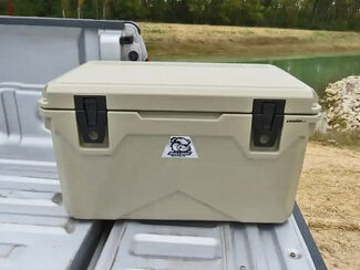 Portable Cooler on Truck Tailgate