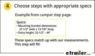 Choose RV steps with appropriate specs