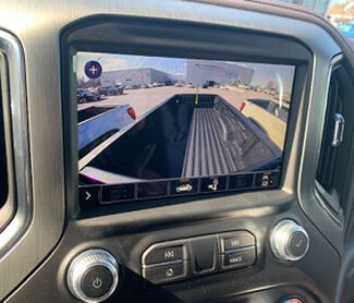 Bed view provided by GMC Sierra 2500 truck bed camera