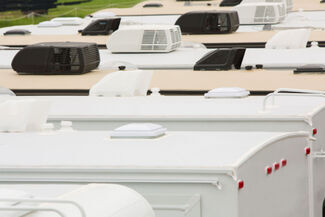 RV Rooftops in a Row