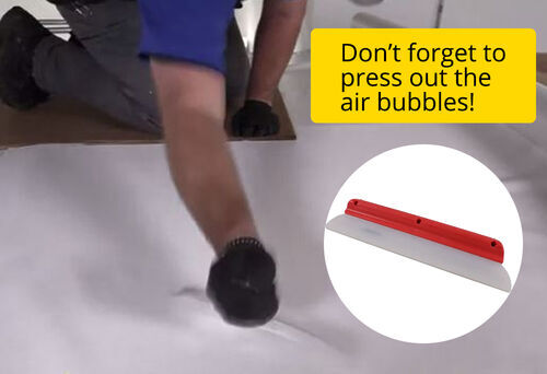 Press Out Air Bubbles on Roof
