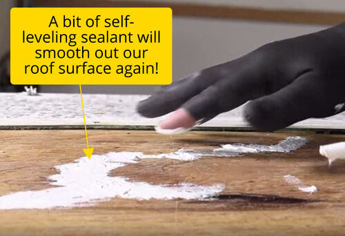 Self-Leveling Sealant on Roof