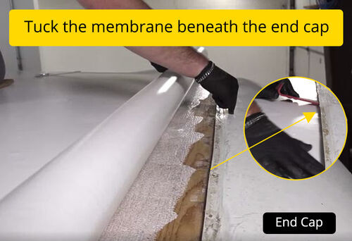 Tuck Roof Membrane Beneath End Cap