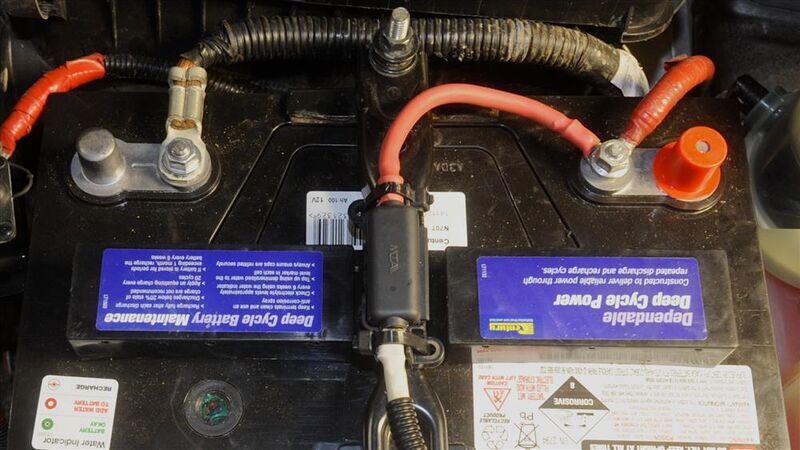 Charging two batteries in engine bay