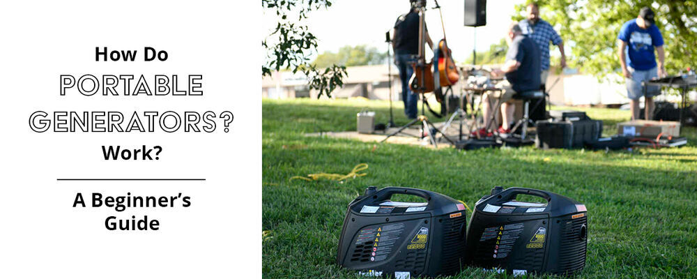 Portable generators in use at an outdoor concert header image