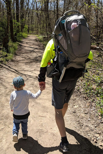 Father and Son Hiking