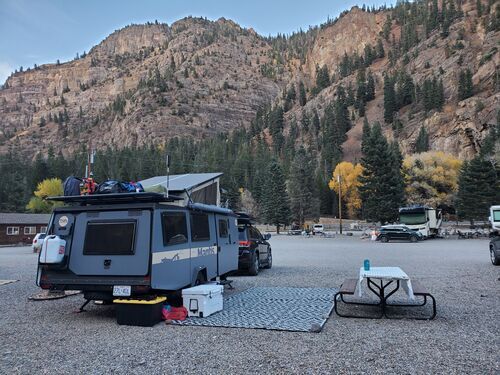 Image of campsite in the mountains