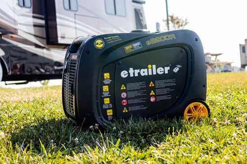 Image of portable generator 25 feet from camp