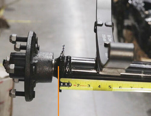 Left side brake flange measurement