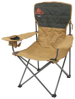 Brown and Green Camping Chair