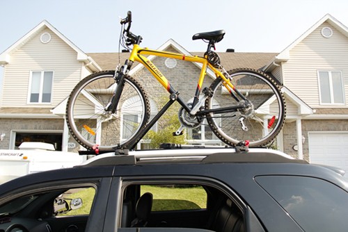 Bike on Frame-Mounted Roof Rack