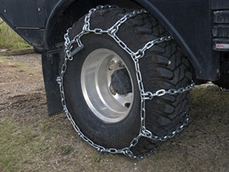 Tire chain in mud