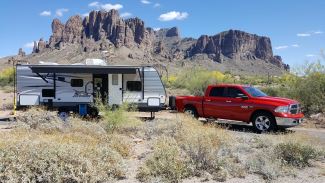 Truck Towing Camper