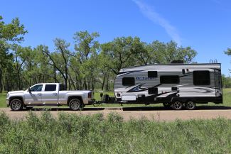 Truck Towing Trailer