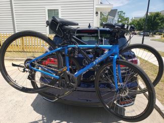 Trunk-Mounted Bike Rack on Vehicle