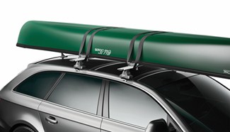 Canoe on Vehicle Roof Rack