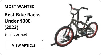 A bike on a bike rack.