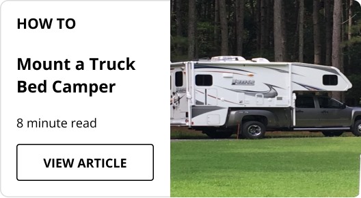 How to Mount a Truck Bed Camper article. 