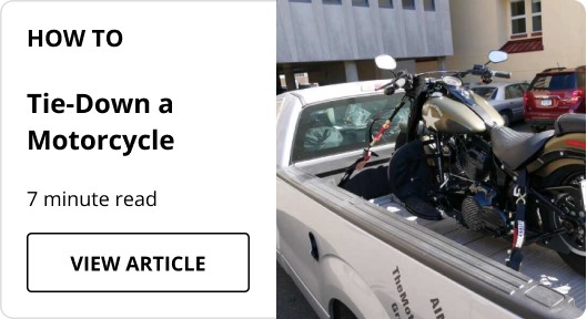 How to Tie-Down a Motorcycle article. 